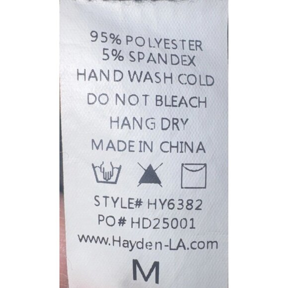 Hayden Los Angeles Womens Floral Velvet Smocked Peplum Top Sz M - Picture 6 of 8